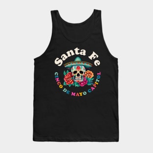 Santa Fe Cinco de Mayo 2023 Sugar Skull New Mexico Tank Top